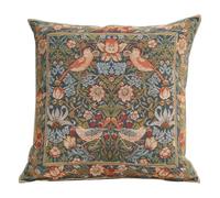 Charlotte Home Furnishings Inc. Birds Face to Face II French Tapestry Cushion - Small: 19.00" x 19.00" Cotton by William Morris