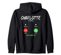 Charlotte Is Calling And I Must Go North Carolina Traveling Zip Hoodie