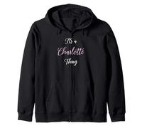 Charlotte Name Personalized Birthday Girl Pink Zip Hoodie