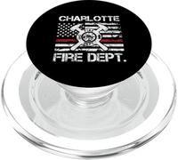 Charlotte North Carolina Fire Department Thin Red Line PopSockets PopGrip for MagSafe
