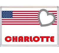 Charlotte - North Carolina - Love USA/American Cities - Jumbo Fridge Magnet (United States of America)