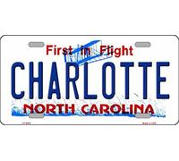 Charlotte North Carolina Novelty Metal License Plate Tag LP-6464