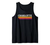 Charlotte North Carolina Retro Graphic - Charlotte NC Tank Top