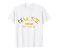 Charlotte North Carolina Vintage Pride Value Graphic T-Shirt, Men, White, L