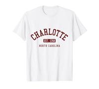 Charlotte North Carolina Vintage Pride Value Graphic T-Shirt, Men, White, S