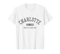 Charlotte North Carolina Vintage Pride Value Graphic T-Shirt, Men, White, XL