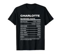 Charlotte Nutrition Facts Name Value Graphic T-Shirt, Men, Black, L