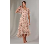 Charlotte Pleated Chiffon Midaxi Dress Jolie Moi Light Beige 12