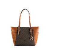 Michael Kors Charlotte Signature Large Top Zip Tote - Brown