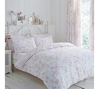 Charlotte Thomas Amelie Piped Duvet Cover Set, Polyester-Cotton, Pink, Super-King