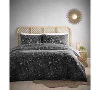Charlotte Thomas Celestial Black Duvet Cover Set Sun Moon and Stars Bedding Black with Pillowcases King