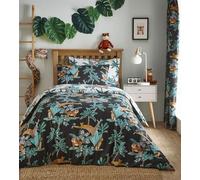 Charlotte Thomas Jungle Duvet Cover Set Reversible Bedding Single Black