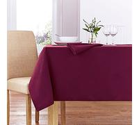 Charlotte Thomas Plain Polyester Tablecloth 132cm x 132cm Burgundy