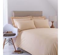 Charlotte Thomas Poetry Plain Dye 144 Thread Count Biscuit King size Duvet Cover Set