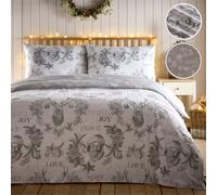 Charlotte Thomas Santa Joy Silver Duvet Cover Set