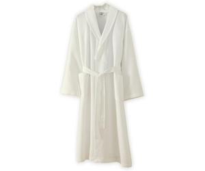 Charlotte Thomas Waffle Shawl Collar Bathrobe Dressing Gown White 210gsm Light Weight Hotel Quality Unisex Men's Women's