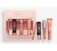 Charlotte Tilbury Pillow Talk Lip & Cheek Kit - Original | Full Size Hyaluronic Happikiss Crystal + Mini LipCheat, Collagen LipBath & Beauty Light Wand