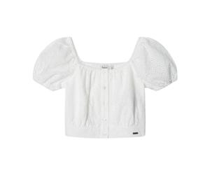 Charlotte Top - female - Pepe Jeans - Kids Blouses - White - 8 Y - Kids 8 Y