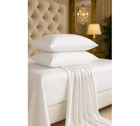 CharlottelyHues 1000 Thread Count Pillow Cases 2 Piece - 100% Egyptian Cotton Luxurious Hotel Quality Long Staple Sateen Weave Soft, Cooling & Breathable Bed Pillow Covers - Standard/Queen (White).