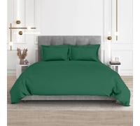 CharlottelyHues 3 Piece Duvet Set - 1000 Thread Count 100% Egyptian Cotton Breathable, Duvet Cover Set with Zipper & Corner Ties Quilt Cover Sateen Weave Durable Duvet - King/Cal King (Hunter Green)