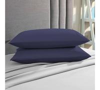 Charlottelyhues Navy Blue 1000 Thread Count Egyptian Cotton King Size Super Soft Pack of 2 Pillow Cases Luxurious Hotel Class Premium Quality, Cooling & Breathable Pillow Covers, Easy Maintenance