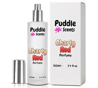 Charly Red Perfume Spray - 100ml Parfum in Frosted White Glass Bottle - Perfume Scent - Branded Gift Box - Vegan Friendly - Puddle of Wax - Made in the UK