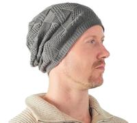 CHARM 100% Cotton Skull Cap Hats for Women, Summer Beanie for Men, Breathable Snug Crochet Skull Cap All Seasons Dark Grey
