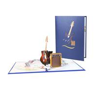 Charm 3d Guitar Greeting Card Stylish Touch Paper Customes Greetings for Music Enthusiasts Fit Any