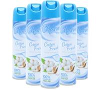 Charm Air Freshener Spray Cotton Scent 240ml Pack of 6 | Long Lasting Odor Eliminator for Home, Office, Bathroom & Car | Fresh Linen Cotton Fragrance Room Spray