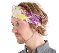 CHARM Boho Hippie Tie-Dye Turbans - Elastic Head Wrap Hair Band Bandana Stretch Hairband Tie-Dye C