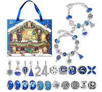Charm Bracelet Advent Calendar 24 Days Countdown Xmas Advent Calendar Bracelet DIY Cute Cartoon Christmas for Kids Girls Teens, Style 1 2023