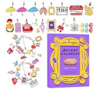 Charm Bracelet Advent Calendars 2025,24 Days Advent Calendars Of Friend Charm Bracelet Kit,Friends Beaded Bracelets For Kids Adults Men Women Couples