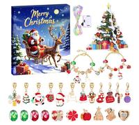 Charm Bracelet Calendar Advent - Christmas Countdown Calendar Charm | 24-Days Countdown Jewelry Making Handmade for Women Teens Adults Holiday Vacation