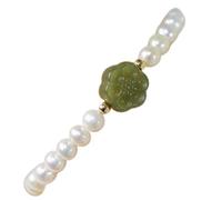Charm bracelet Feng Shui Bracelet Pearl Hetian Jade Peach Blossom Bracelet Good Luck for Women Love Fortune Bracelets Talisman for Prosperity Money 2022 Vacation Luxury Jewelry