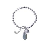 Charm bracelet Feng Shui Natural Jade Bracelet Hetian Nephrite 925 Silver Beads Balance Bracelet Lucky Orchid Charm Adjustable Vacation Jewelry Amulet Attract Money Prosperity Luck
