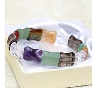 charm bracelet Natural12*15mm Multicolor Chalcedony jades Tiger Eyes Stone Beads Bracelet 7.5" Bead#20793