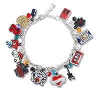 Charm Bracelets for Womens Girls, Things Gifts Boys Movie Inspired Cosplay Jewellery Set Cartoon Simple Cute Friendship Bracelet Earrings Perfect for Birthday Christmas Mother's Day Gift for Kids