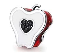 Charm Bracelets for Womens - Sterling Silver Charms for Pandora Bracelet Enamel Fruits Apples Strawberries Beads (Apple-A)