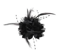Charm Brooches Fabric Flower Pins Hair Accessories Hairband For Girls Festival Decoration For Birthday Wedding Party(Black)