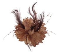 Charm Brooches Fabric Flower Pins Hair Accessories Hairband For Girls Festival Decoration For Birthday Wedding Party(Brown)