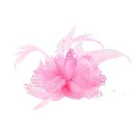 Charm Brooches Fabric Flower Pins Hair Accessories Hairband For Girls Festival Decoration For Birthday Wedding Party(Pink)