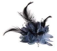 Charm Brooches Fabric Flower Pins Hair Accessories Hairband For Girls Festival Decoration For Birthday Wedding Party(Grey)