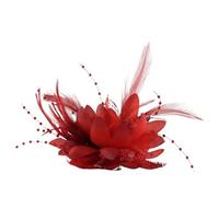 Charm Brooches Fabric Flower Pins Hair Accessories Hairband For Girls Festival Decoration For Birthday Wedding Party(Red)