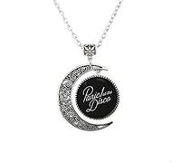 Charm Crescent Moon Panic! at The Disco Band Logo Pendant Necklace