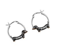 Charm Dog Face Ear Cuffs Skin-friendly Alloy Materials Comfortable for Long Hour Wear Dog Designs Alloy Earring