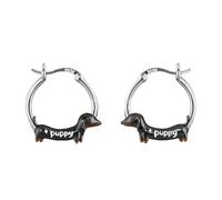 Charm Dog Face Ear Cuffs Skin-friendly Alloy Materials Comfortable for Long Hour Wear Pet Lover Animal Ear Accessory