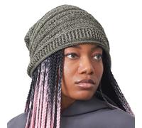 Extra Slouchy Summer Beanie for Men - Women Baggy Hipster Knit Cotton Slouch Hat Khaki