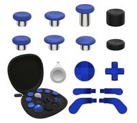CHARM FOCUS 16-in-1 Metal Thumbsticks Replacement Kits for Xbox Elite Series 2 - Includes Magnetic Joysticks, Paddles, Silicone Caps, D-Pads, Adjustment Tool (Blue)