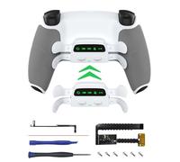 CHARM FOCUS Remap Kit 4 Rückseitige Paddles Kompatibel mit PS5-Controller BDM-030/040/050, DIY PS5 Controller Mod-Shell mit Rückseiten Buttons, Gummierte Grifffläche, Paddles Attachment, Weiß