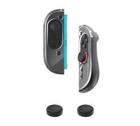 CHARM FOCUS Soft TPU Case for Nintendo Switch 2 Joycon Controller, Protective Cover for Switch 2 Dockable Case, Clear PC Face, Ergonomic Grip for Switch 2 Joycons Cover with 2 Thumb Grips